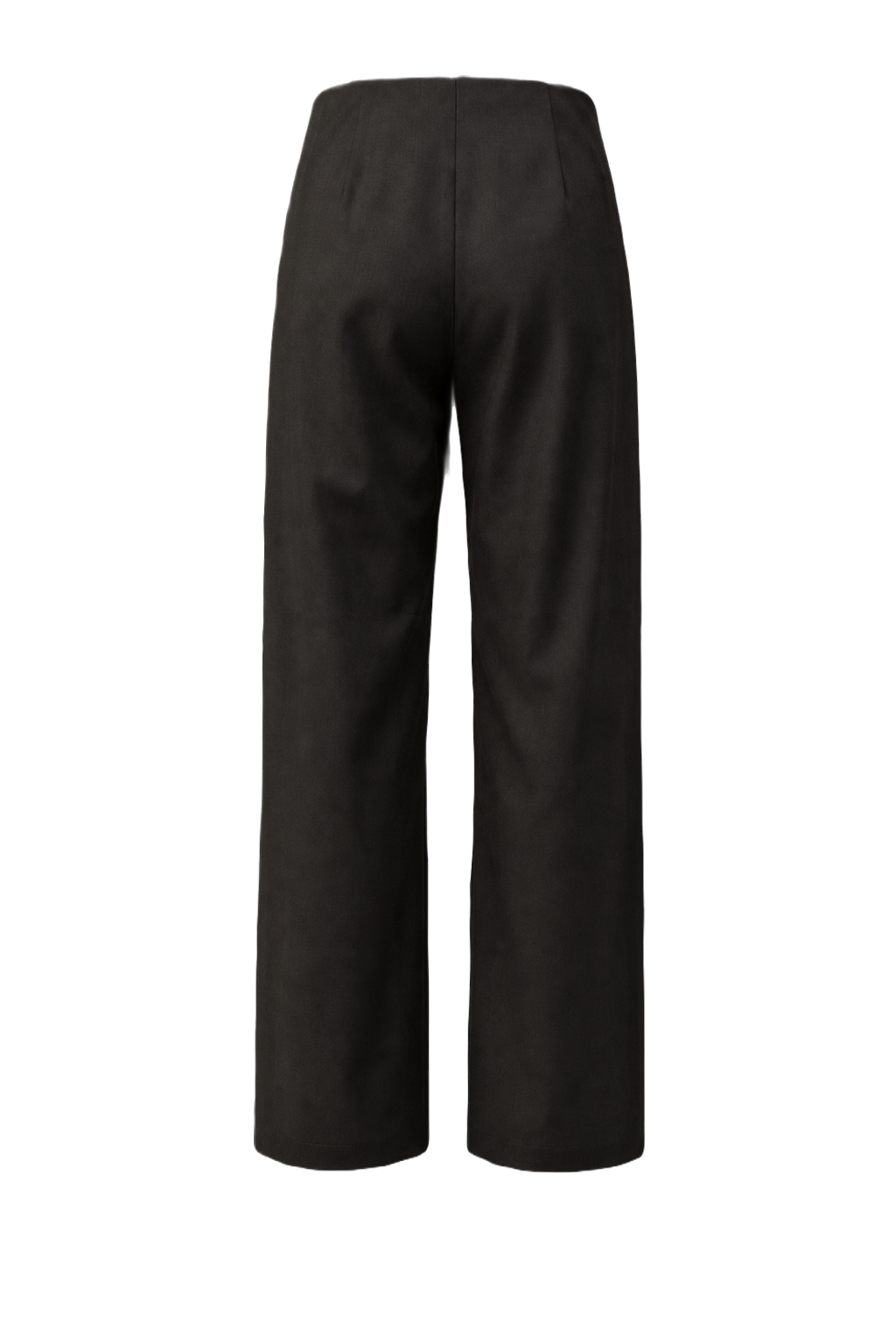 1990s Dark Grey Polyester Blend Trousers - Back View