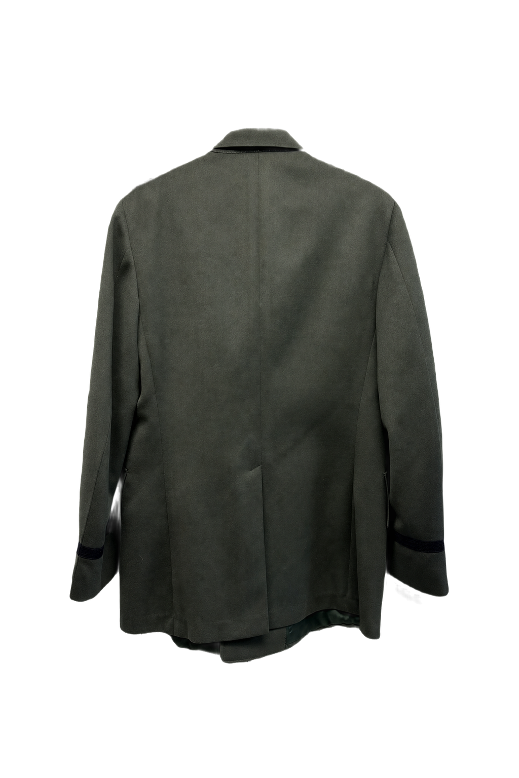 1940s Olive Green Wool Jacket - Back View