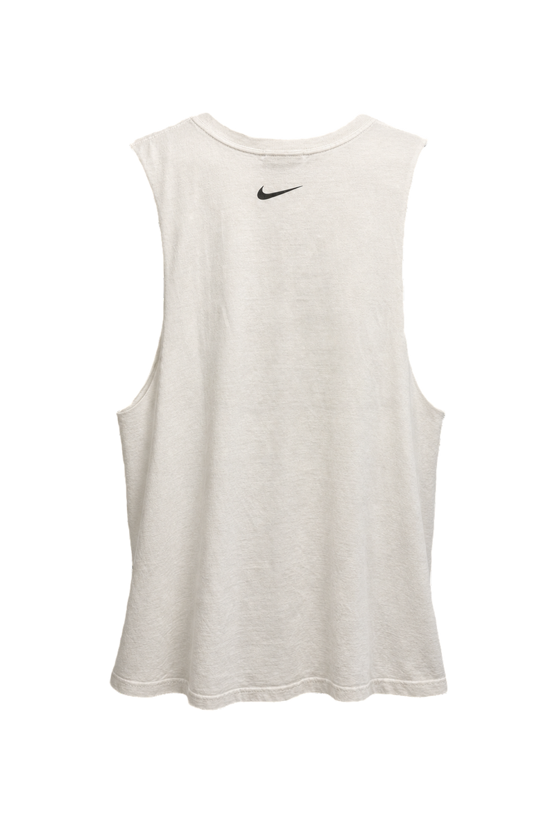 1990s White Cotton Tank Top - Back View