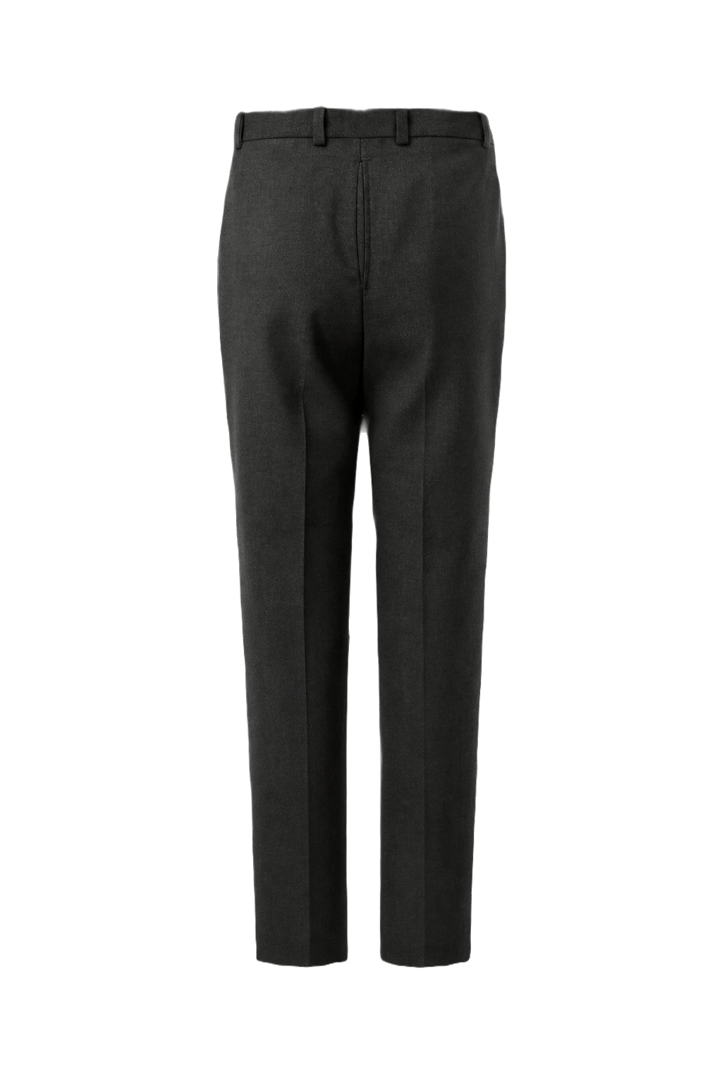 1990s Charcoal Grey Wool Trousers - Back View