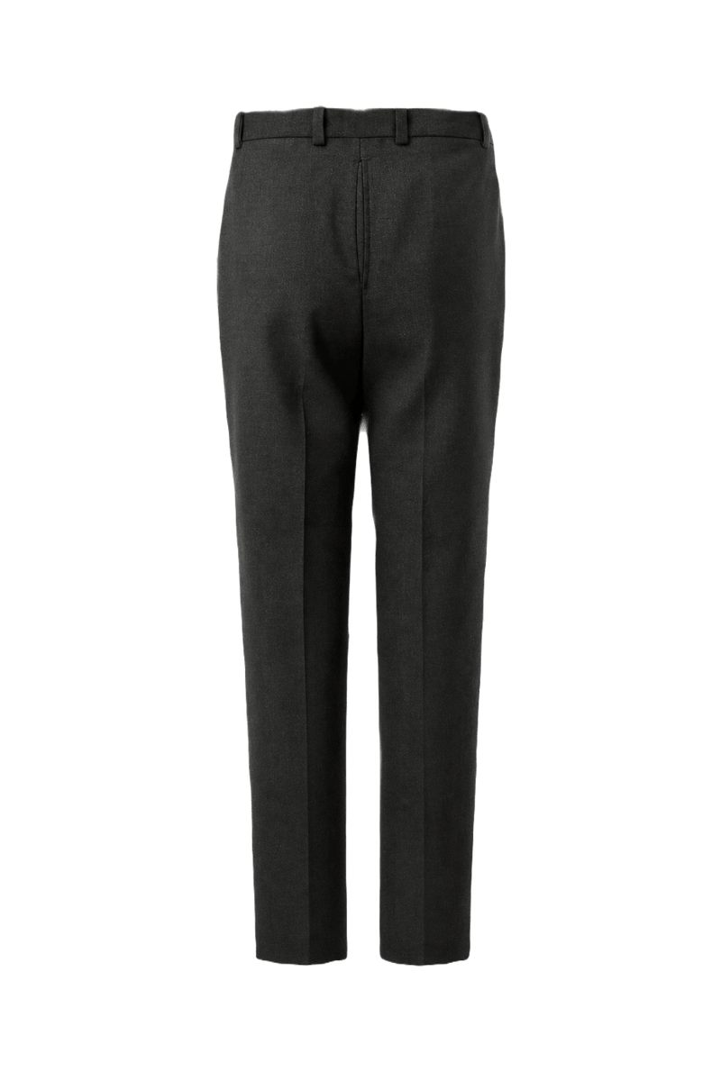 1990s Charcoal Grey Wool Trousers - Back View