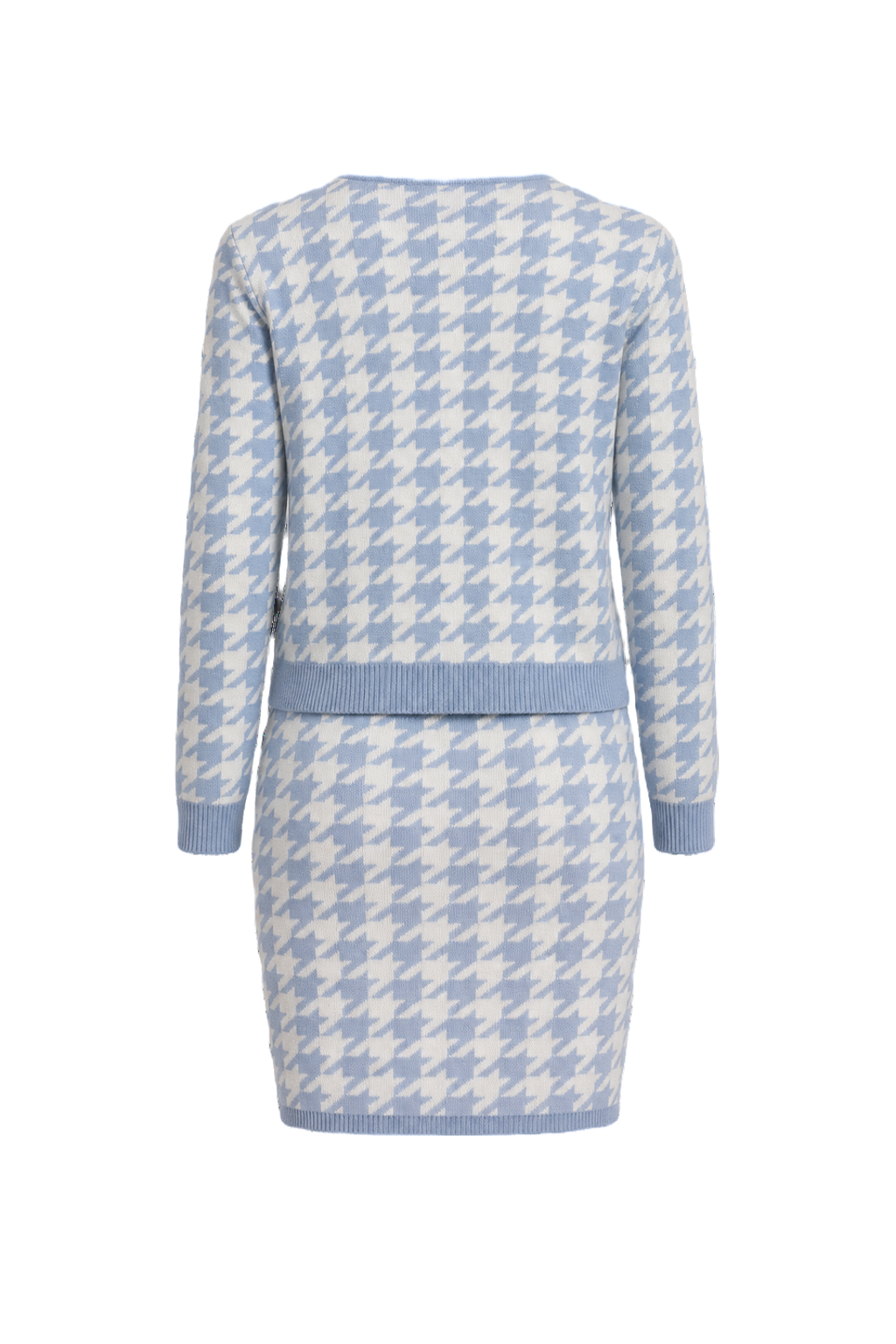 1980s Light Blue Knit 2-Piece Set - Back View