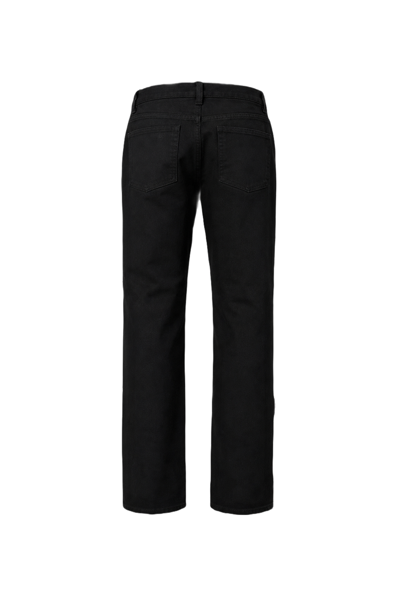 1980s Black Denim Jeans - Back View