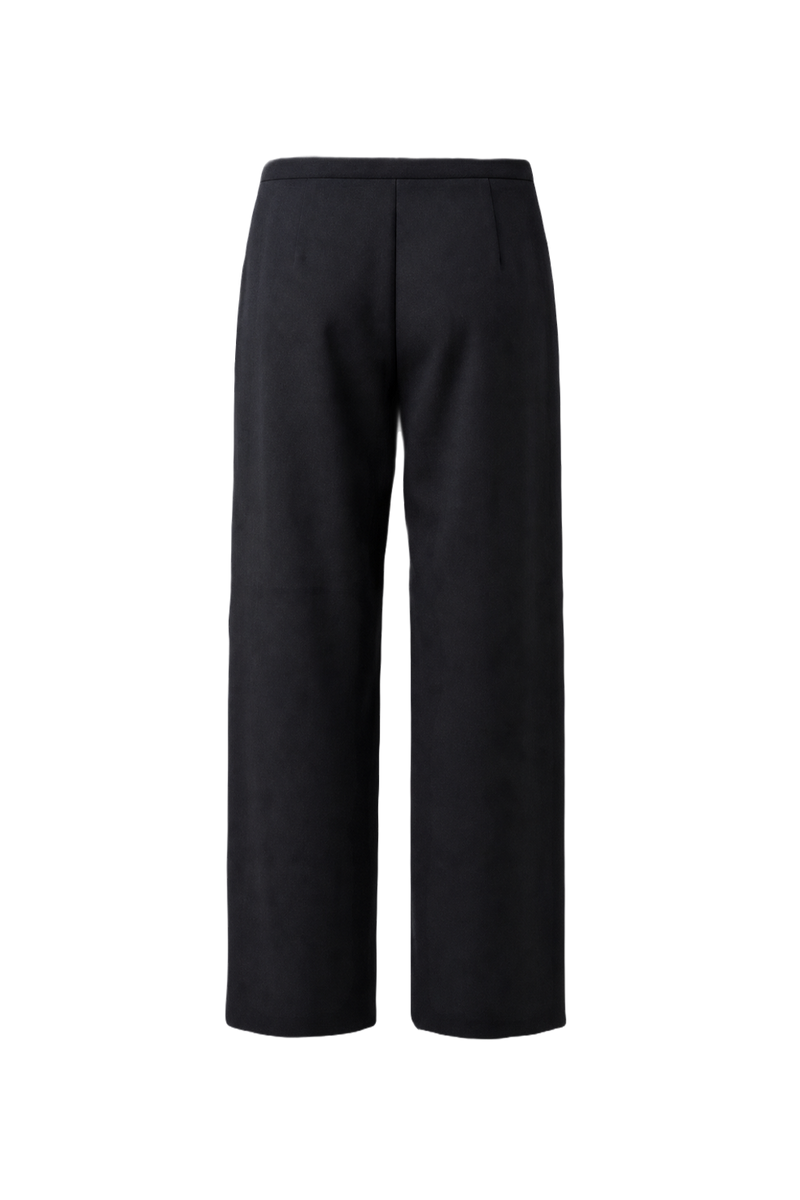 1980s Navy Blue Wool Trousers - Back View
