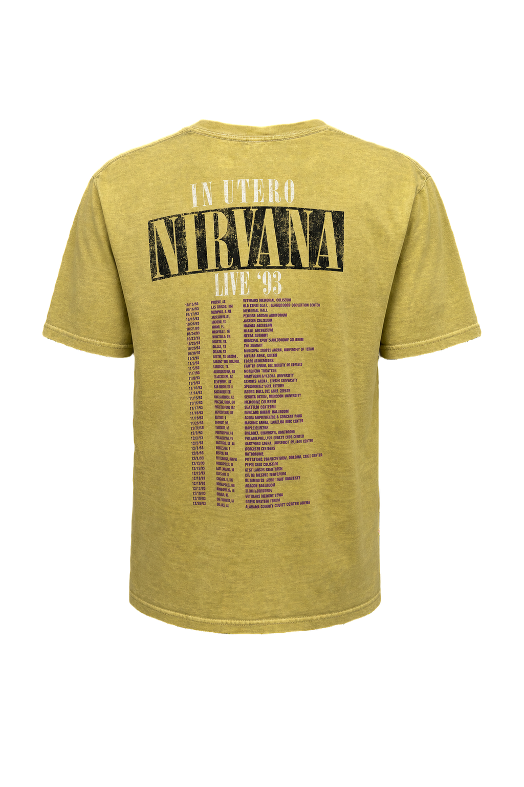 1990s Yellow Cotton T-Shirt - Back View
