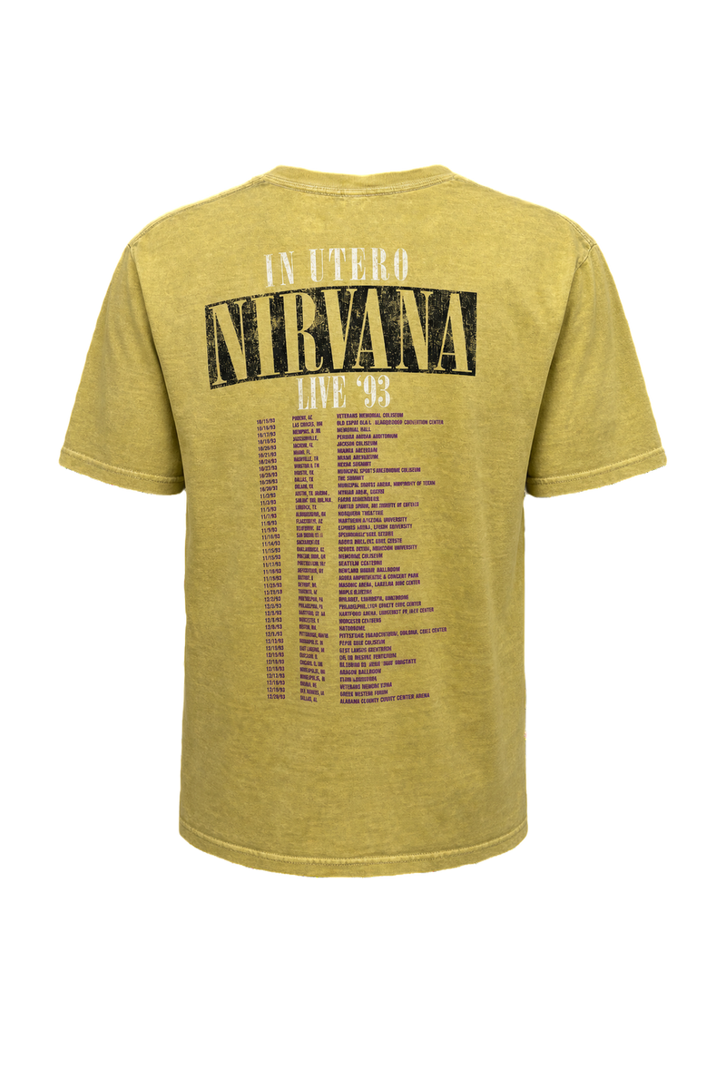 1990s Yellow Cotton T-Shirt - Back View