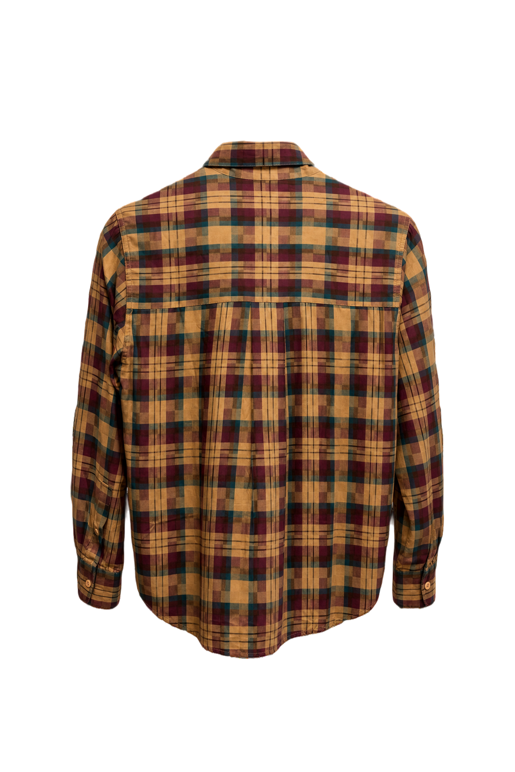 1970s Brown Cotton Shirt - Back View