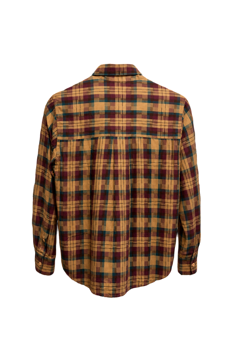 1970s Brown Cotton Shirt - Back View