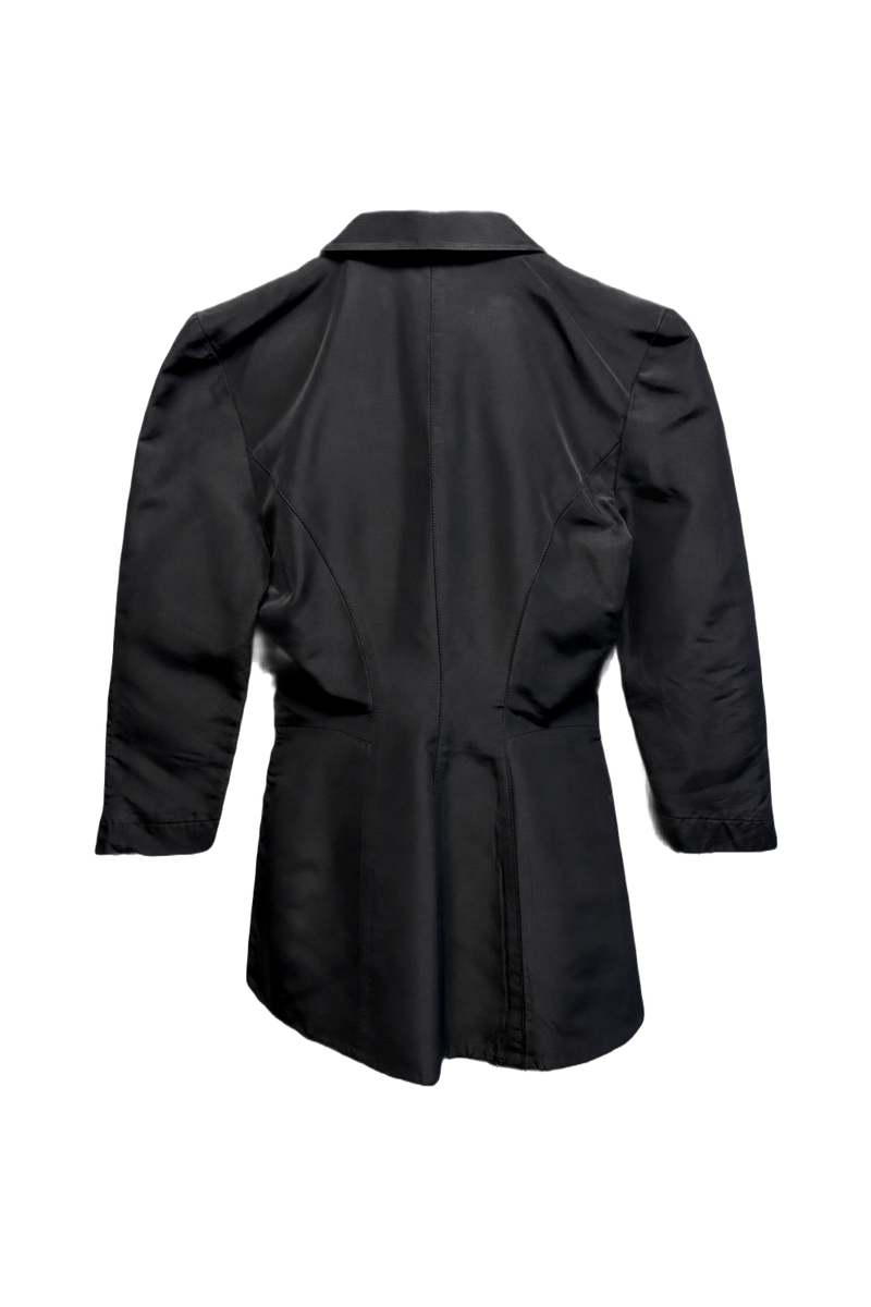 1980s Black Blazer - Back View