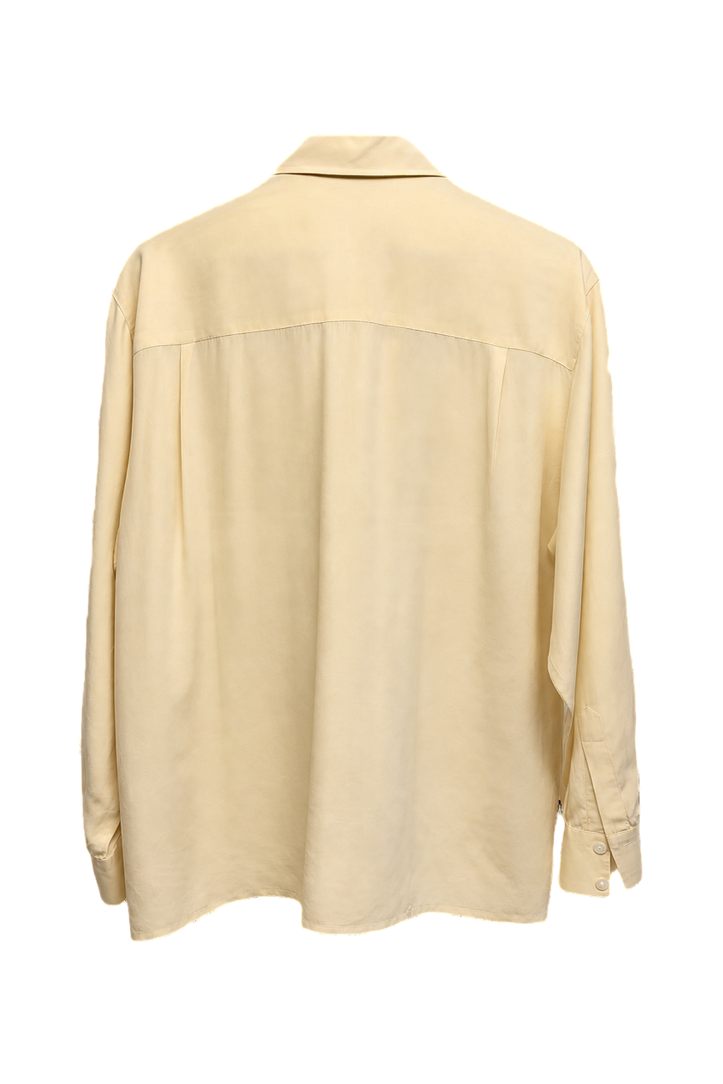 1980s Cream Silk Shirt - Back View