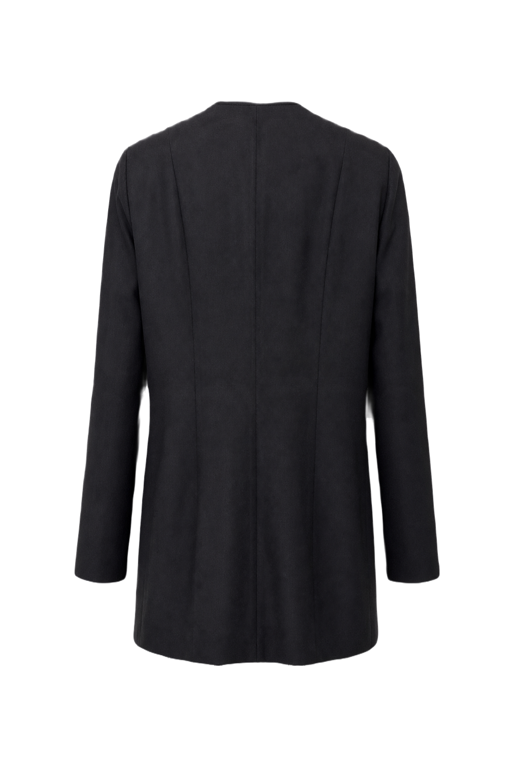 [1980s] Black Wool Blend Blazer - Back View