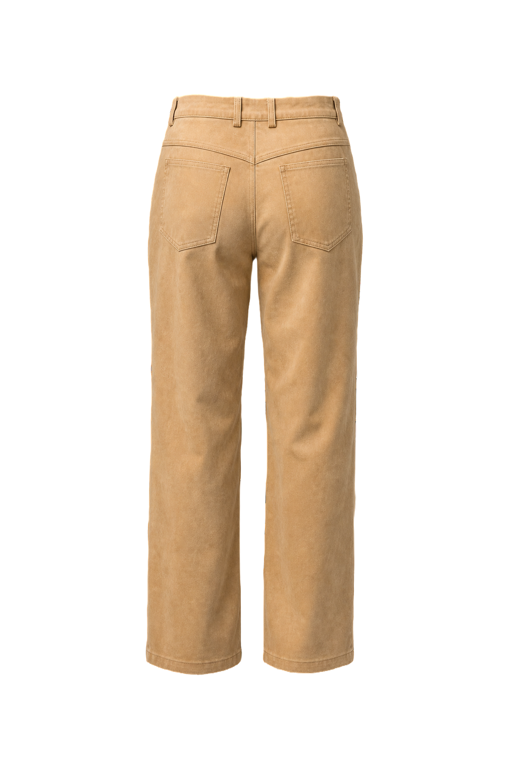 1990s Beige Cotton Pants - Back View