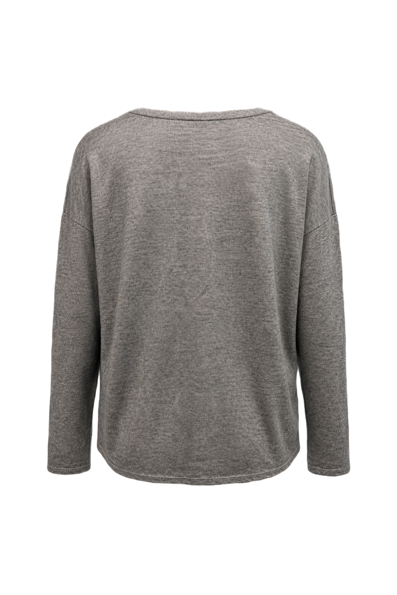1980s Grey Cotton Long-Sleeve Shirt - Back View