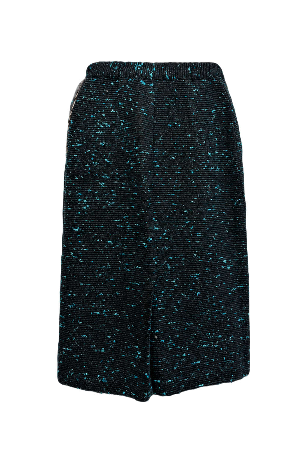 1940s Black Tweed Skirt - Back View