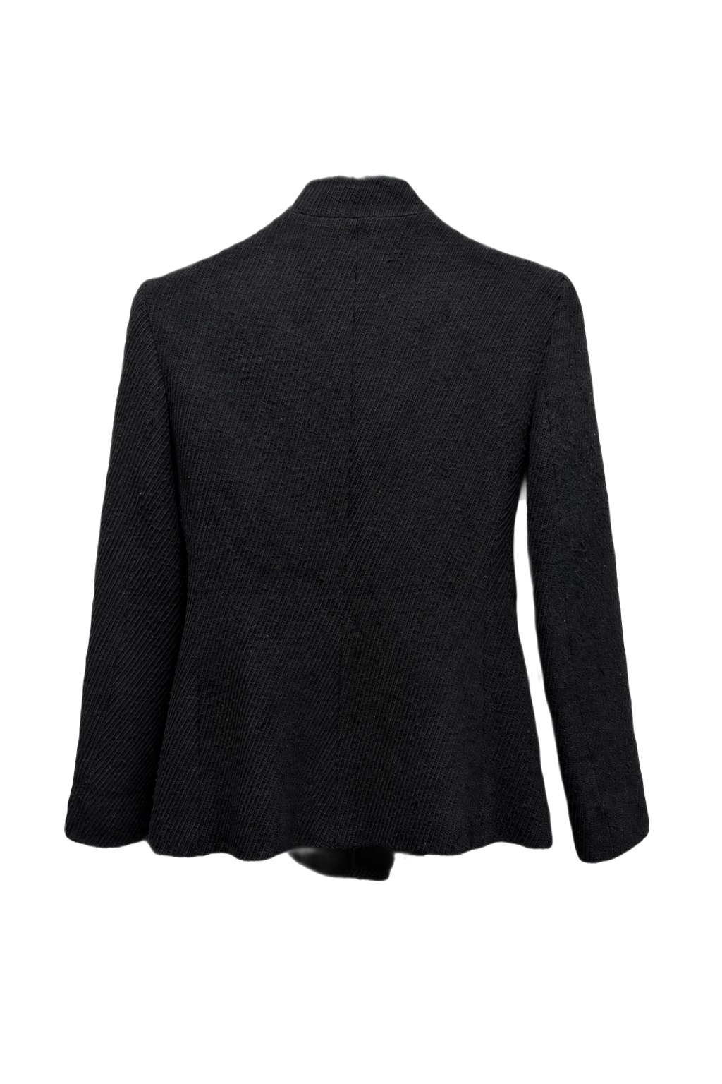 1980s Black Wool Blazer - Back View