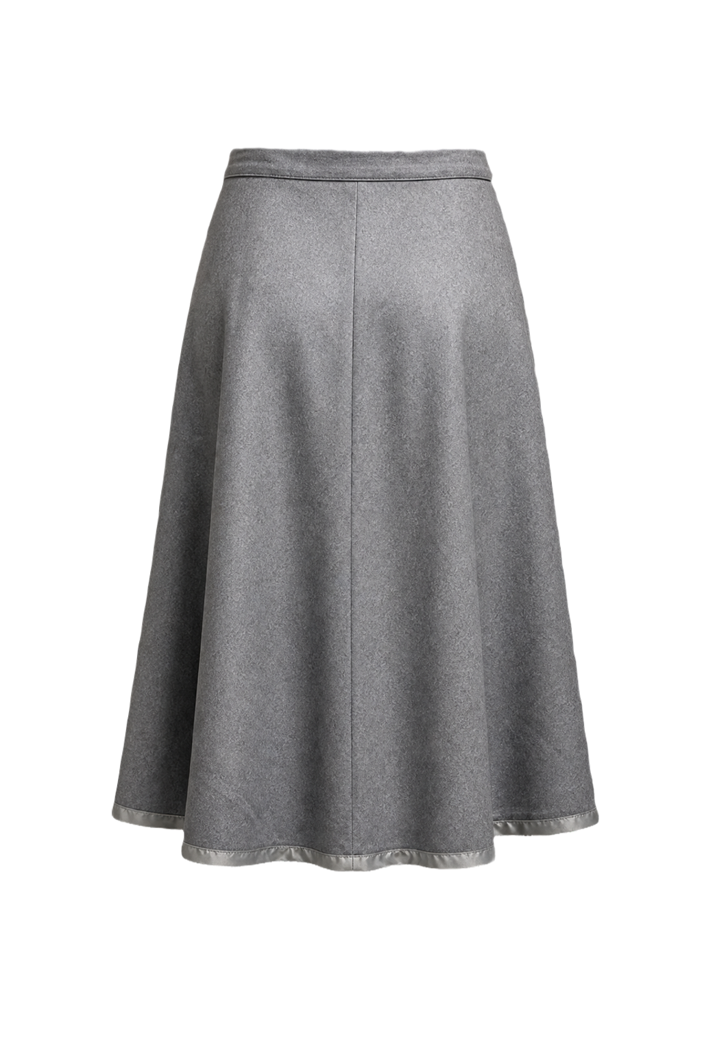 1950s Grey Cotton Skirt - Back View