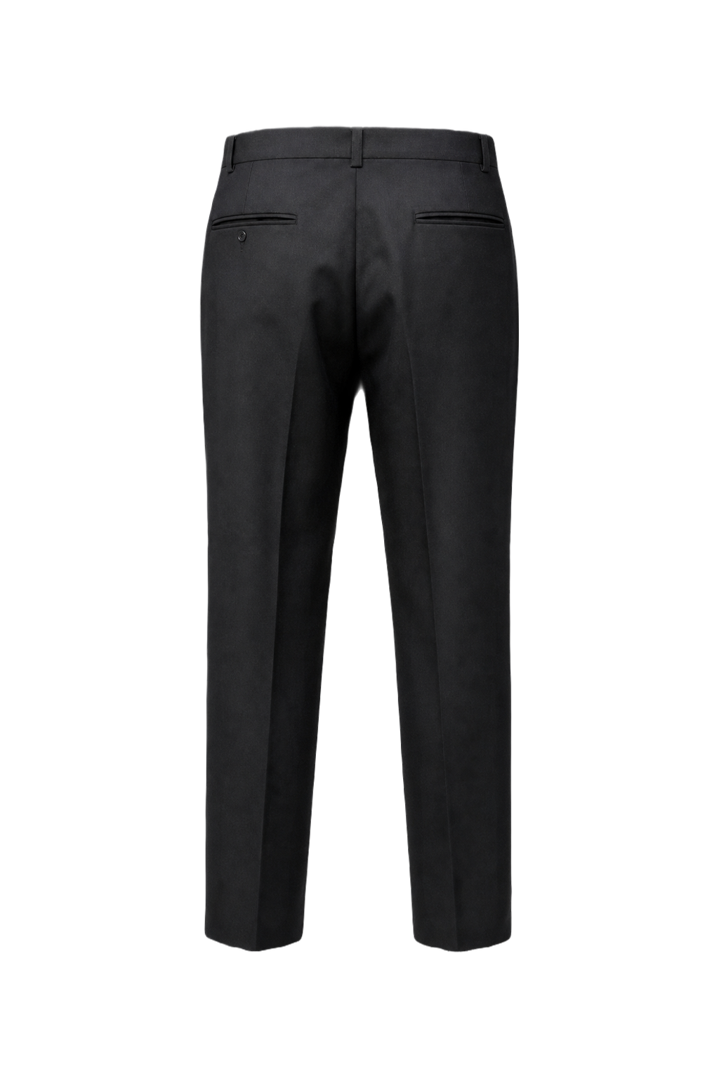 1960s Black Wool Blend Trousers - Back View