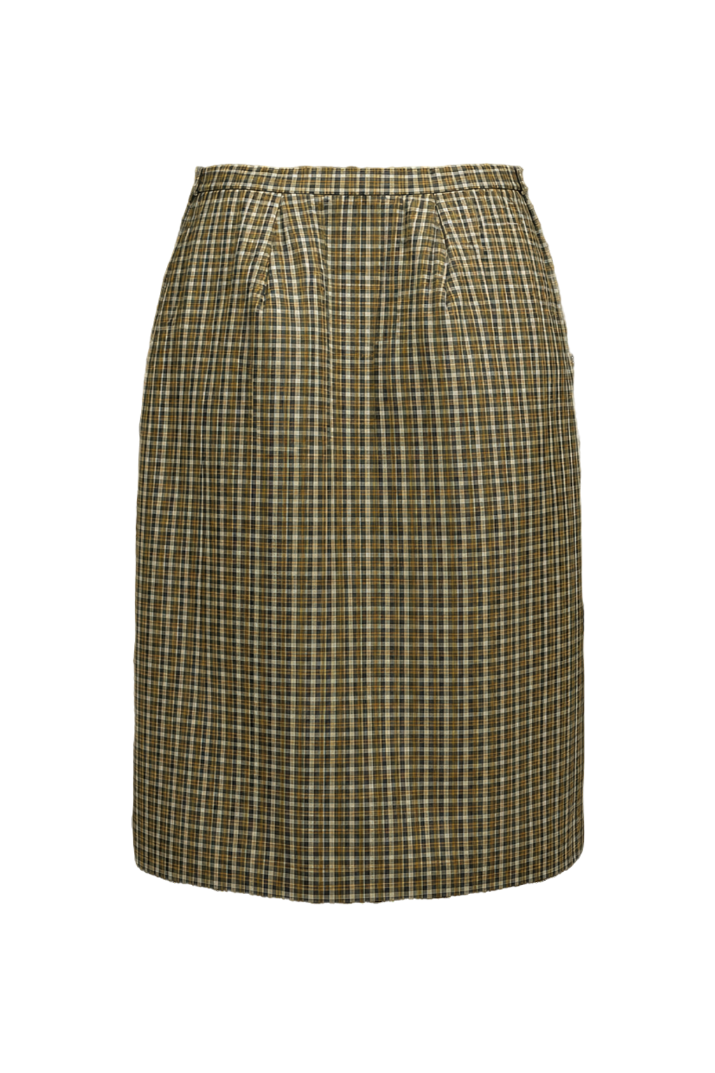 1950s Brown Cotton Skirt - Back View