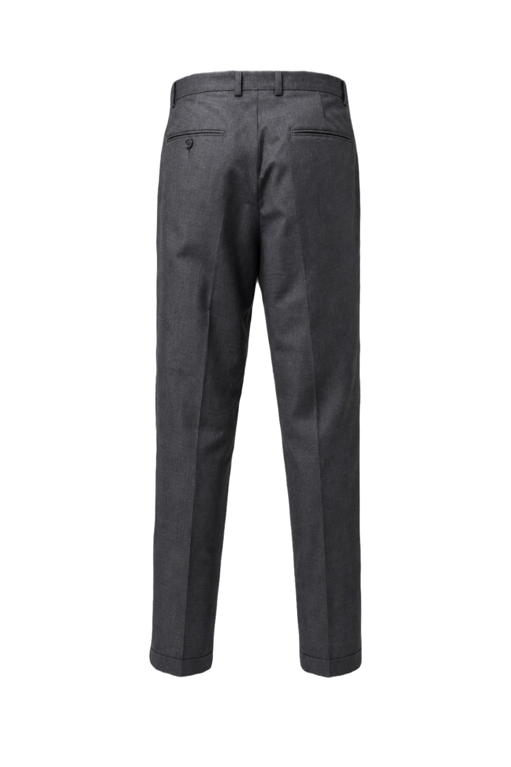 1960s Charcoal Grey Wool Blend Trousers - Back View