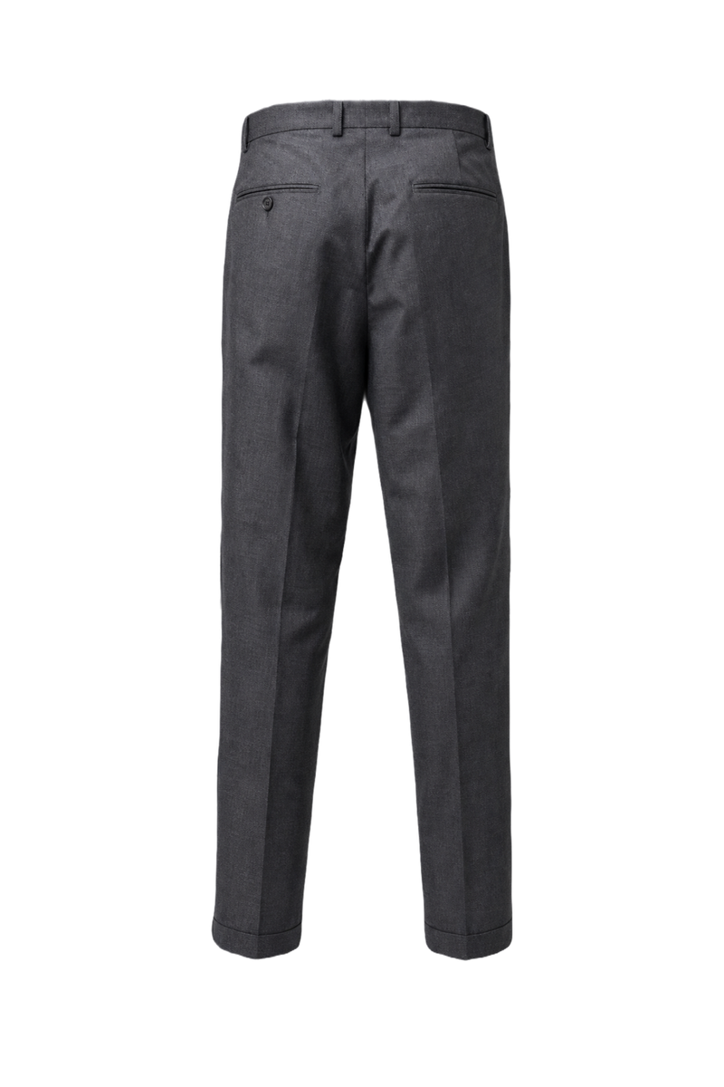 1960s Charcoal Grey Wool Blend Trousers - Back View