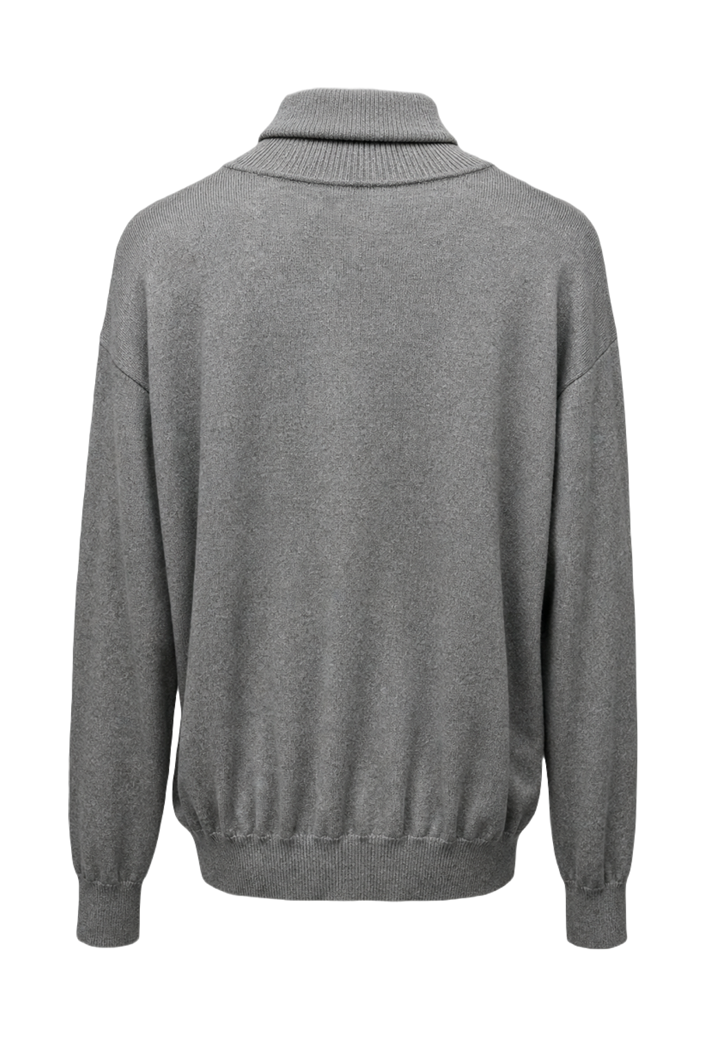 1980s Gray Wool Sweater - Back View