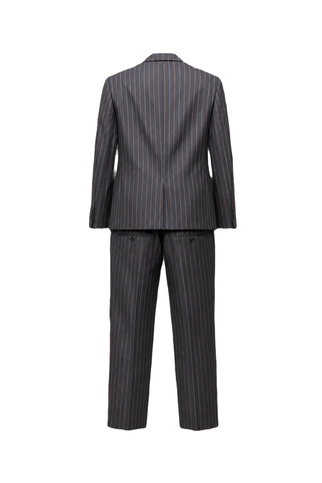 1980s Navy Blue Wool Suit - Back View