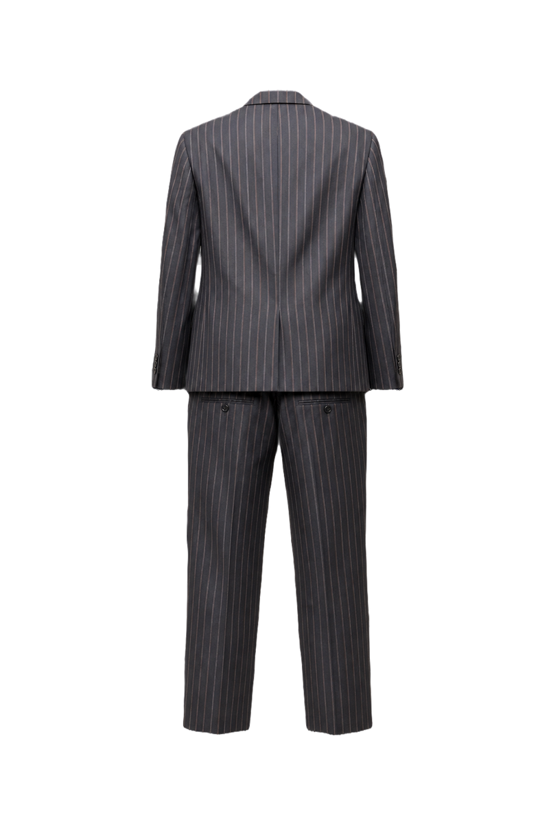 1980s Navy Blue Wool Suit - Back View