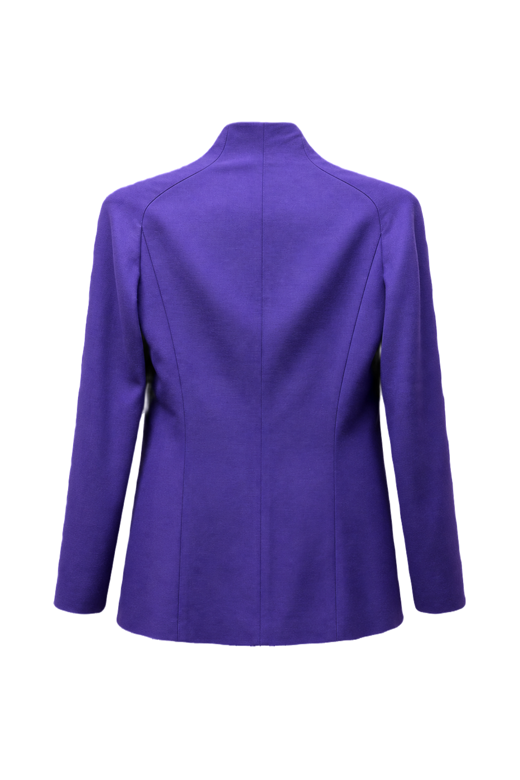 1980s Purple Wool Blend Blazer - Back View