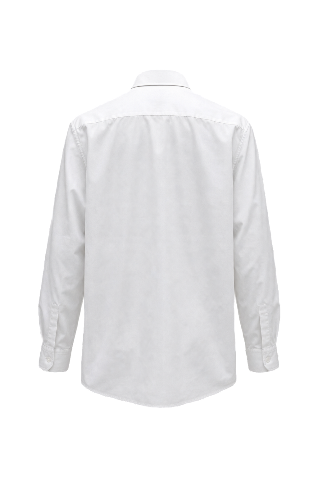 1980s White Cotton Dress Shirt - Back View