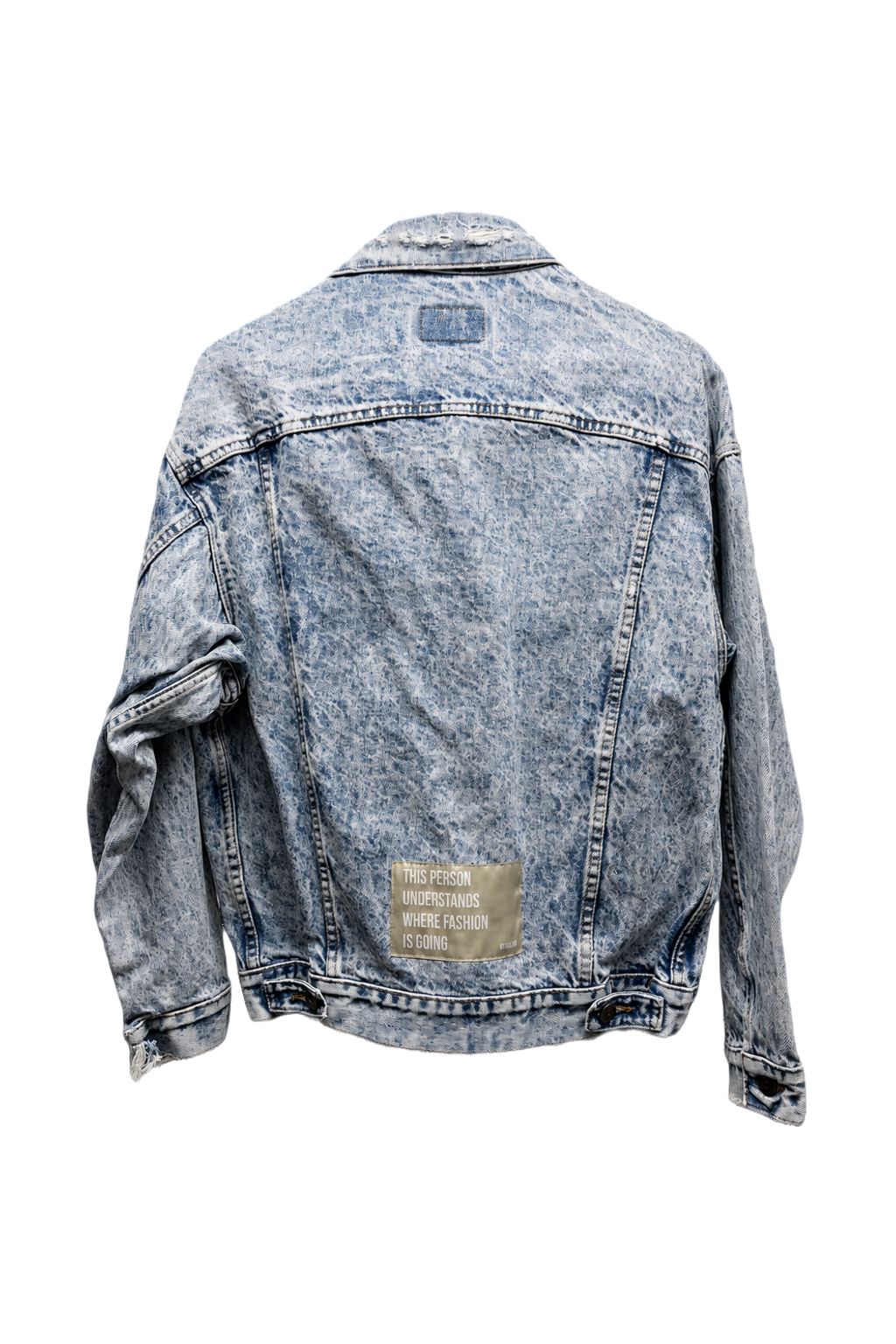 1970s Light Blue Denim Jacket - Back View