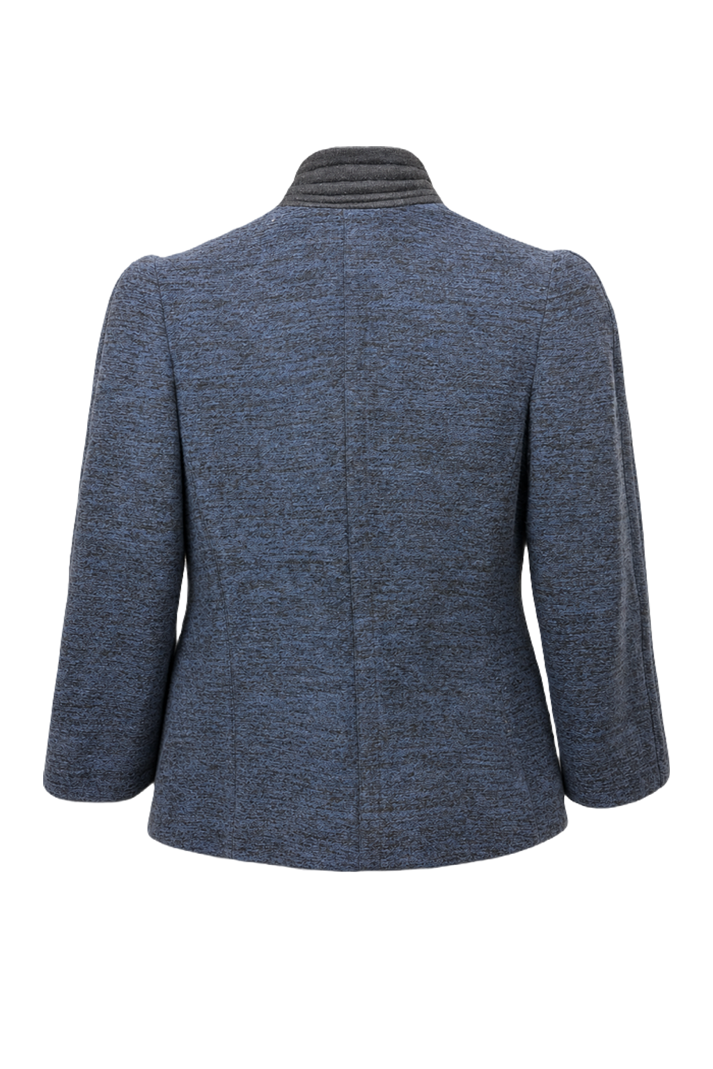 1980s Navy Blue Wool Blazer - Back View