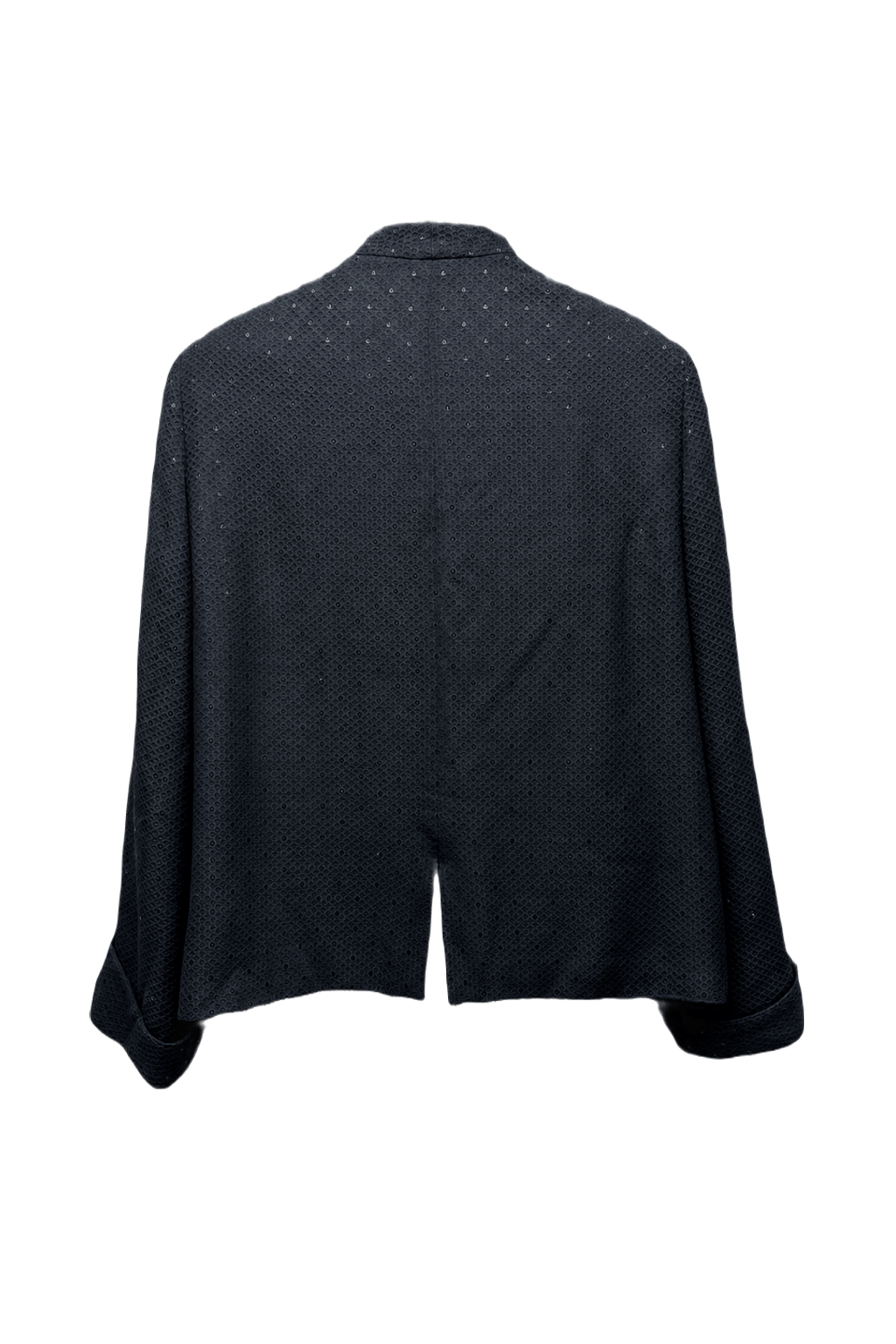 1980s Black Wool Jacket - Back View