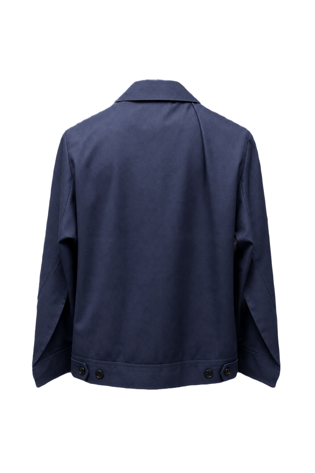 1940s Navy Blue Cotton Jacket - Back View