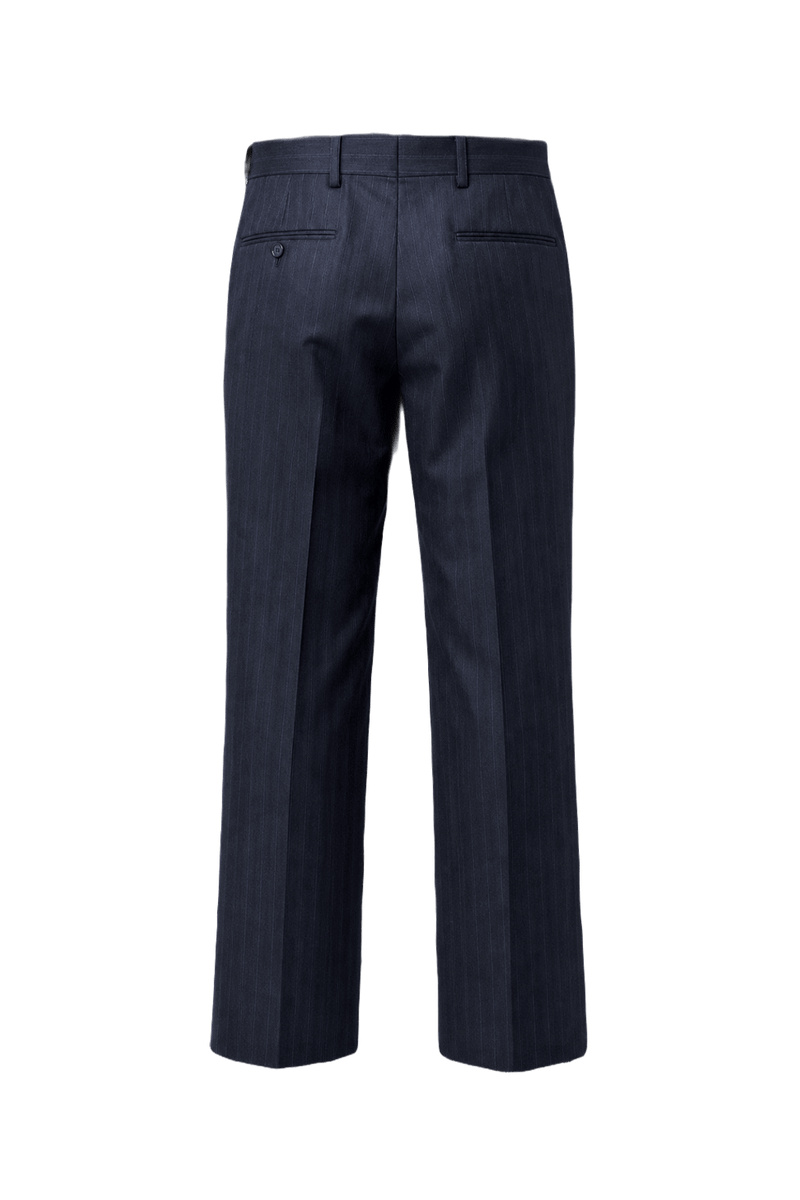 1960s Navy Wool Blend Trousers - Back View