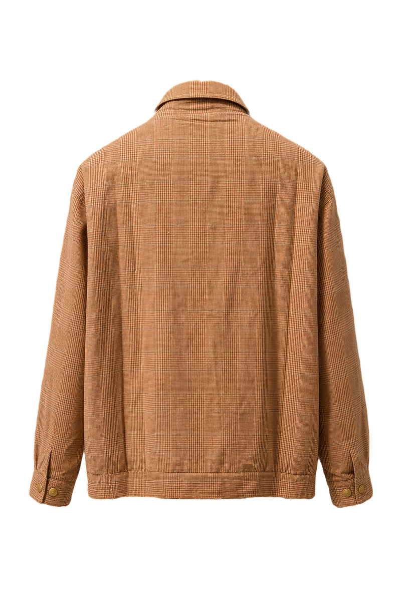 1990s Tan Cotton Jacket - Back View