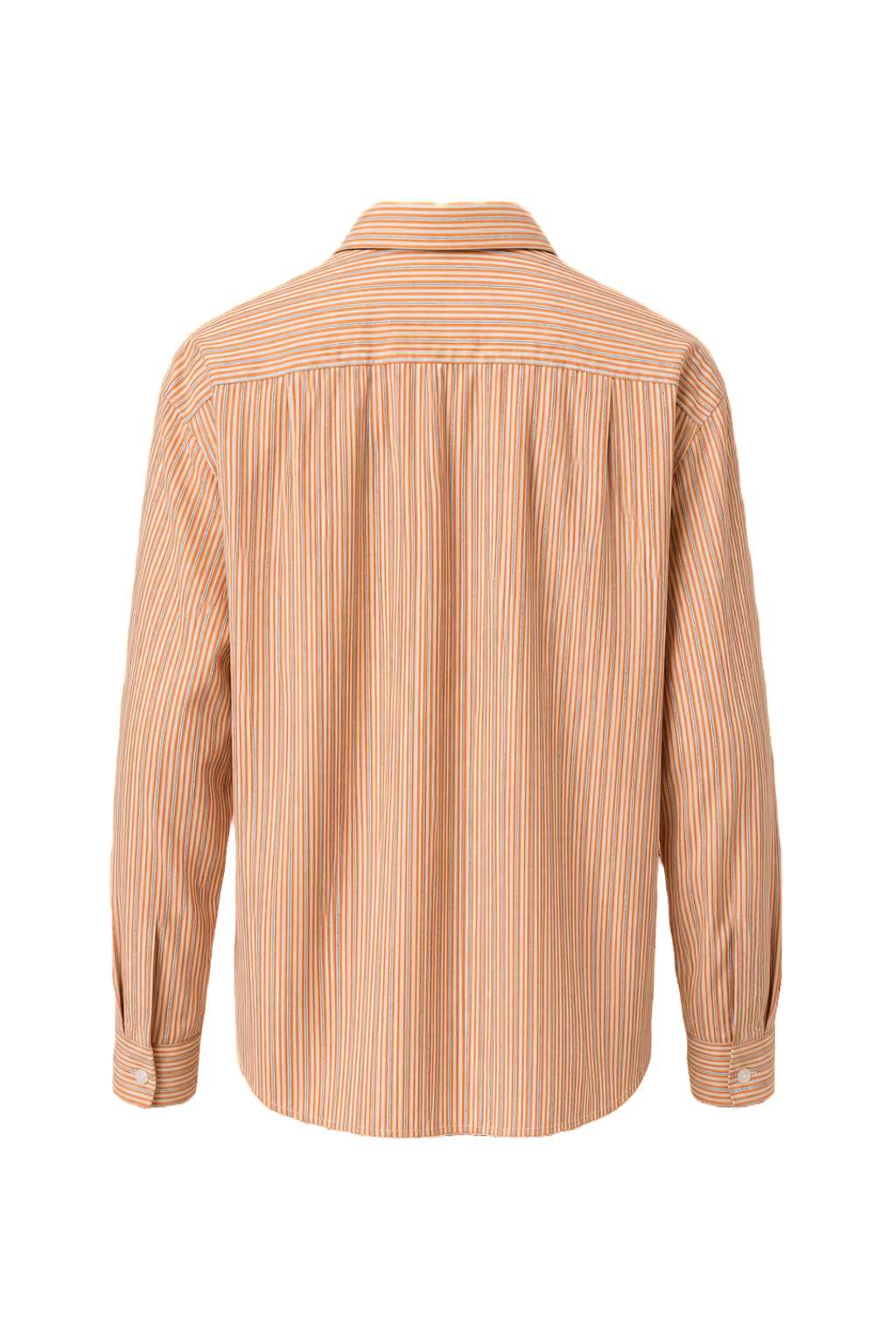 1980s Orange Cotton Button-Down Shirt - Back View