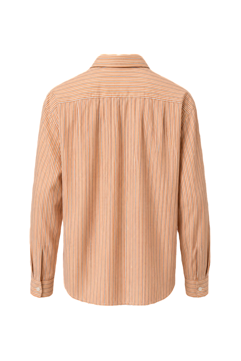 1980s Orange Cotton Button-Down Shirt - Back View