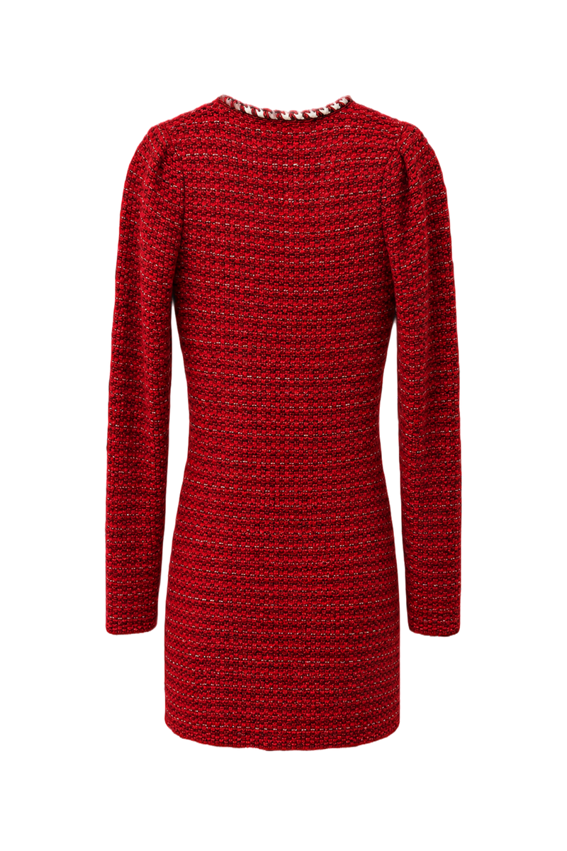 1980s Red Polyester Blend Jacket - Back View