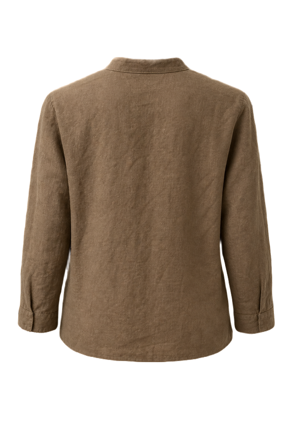 1970s Tan Cotton Blouse - Back View