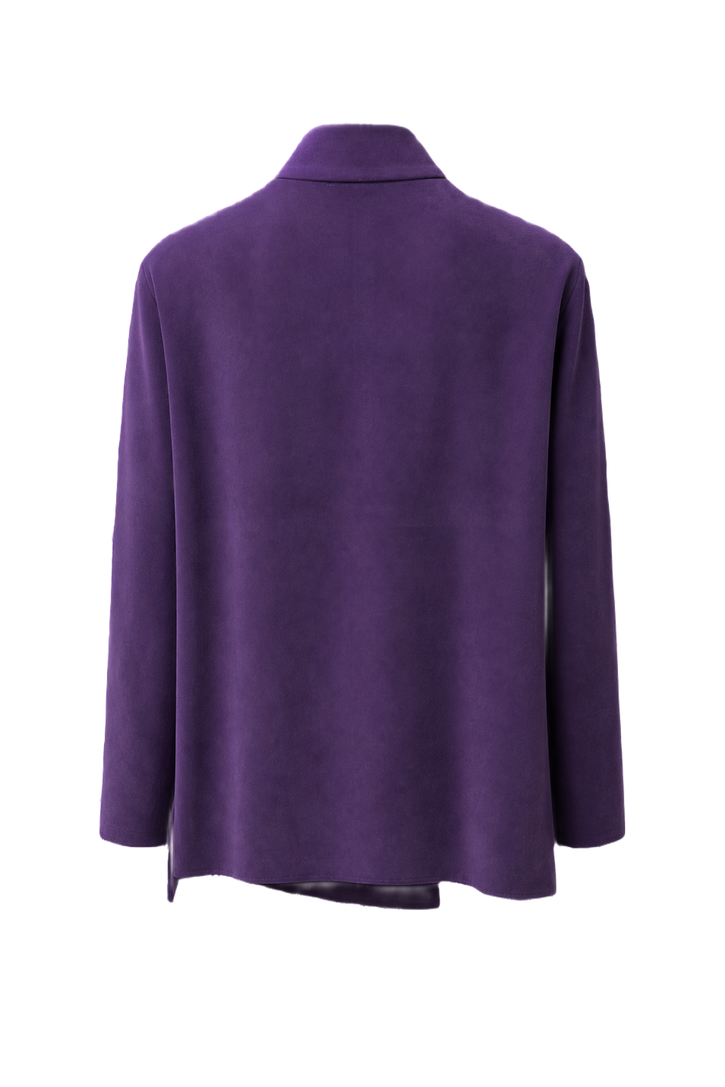 1990s Purple Silk Blouse - Back View