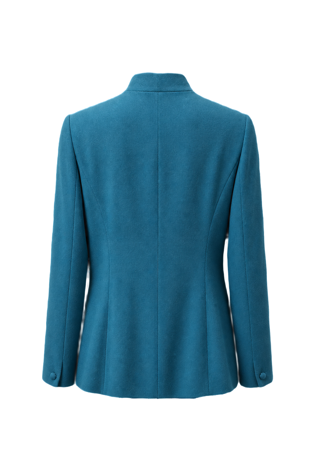 1990s Teal Wool Blend Jacket - Back View