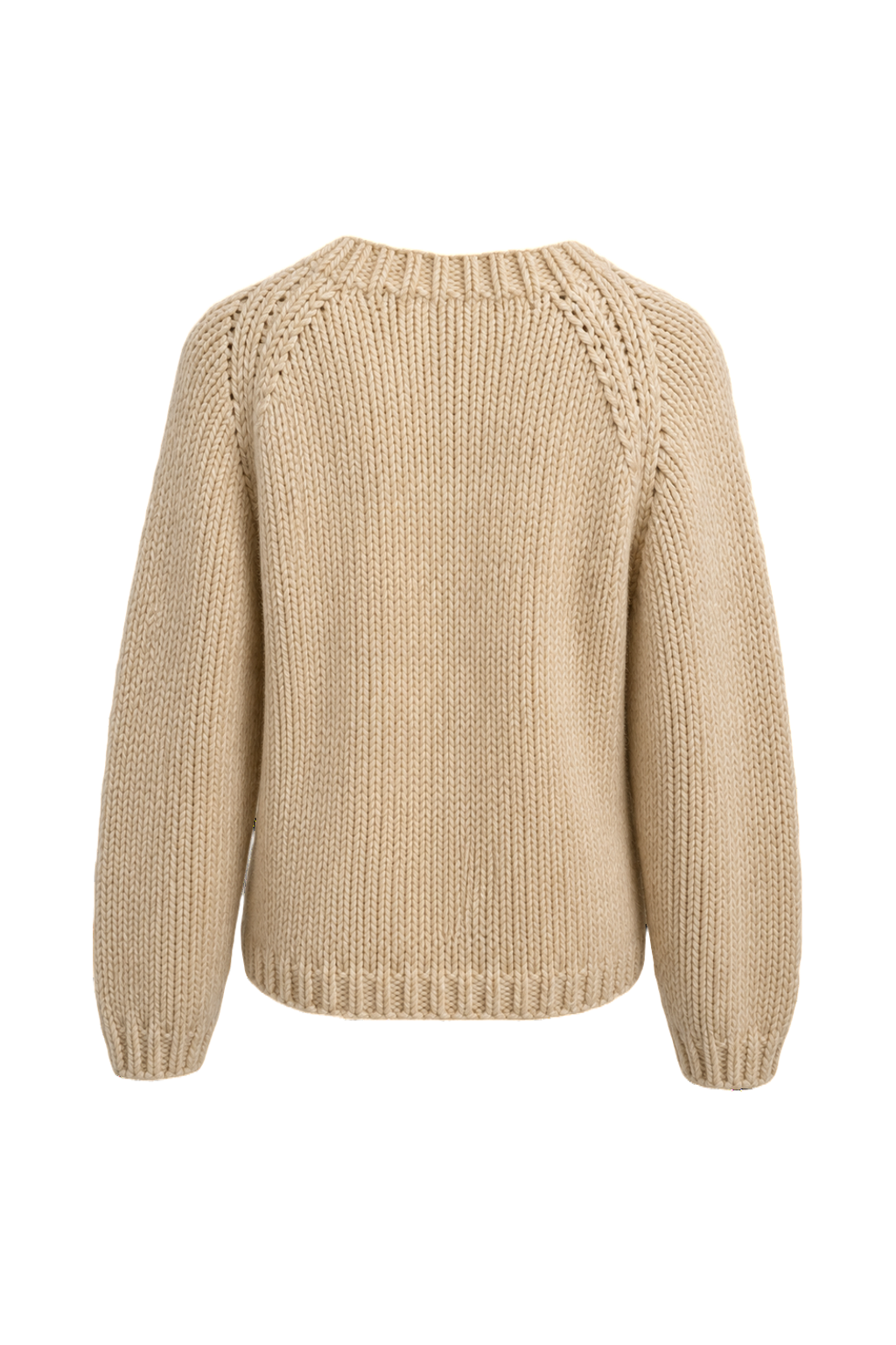 1990s Cream Wool Sweater - Back View