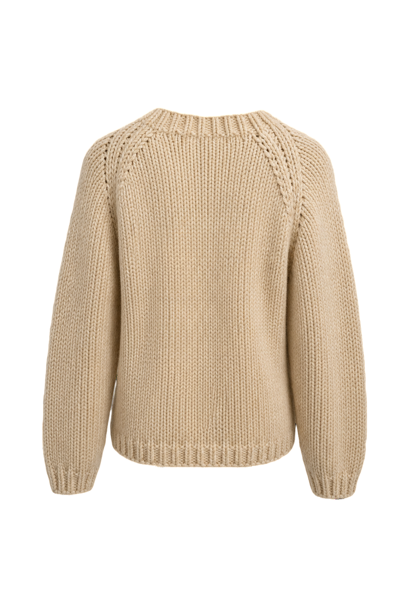 1990s Cream Wool Sweater - Back View