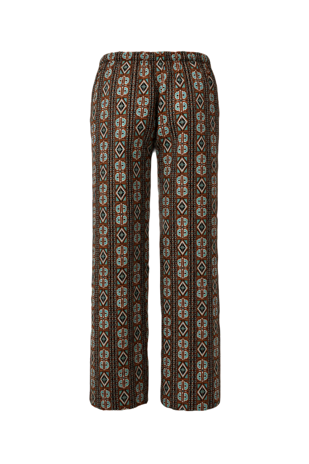 1960s Brown Cotton Blend Pants - Back View