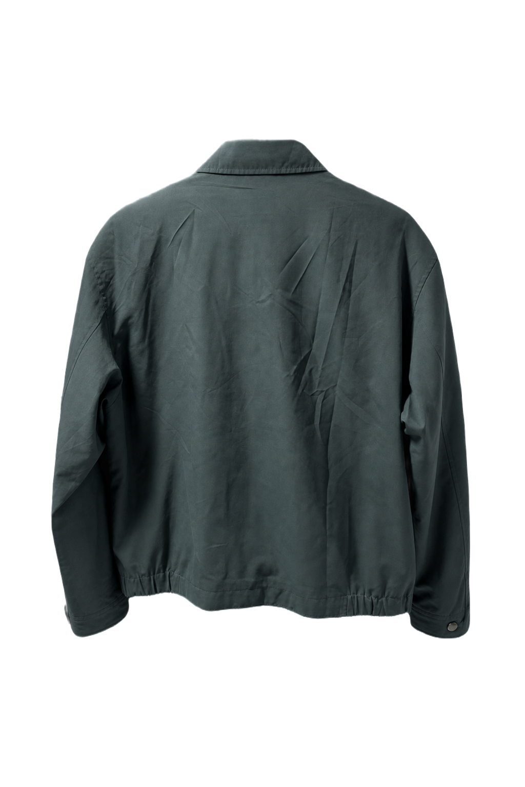 1980s Dark Green Cotton Blend Jacket - Back View