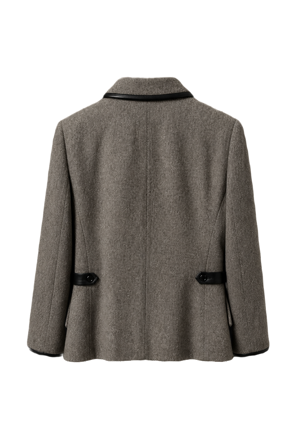 1980s Grey Wool Blend Jacket - Back View
