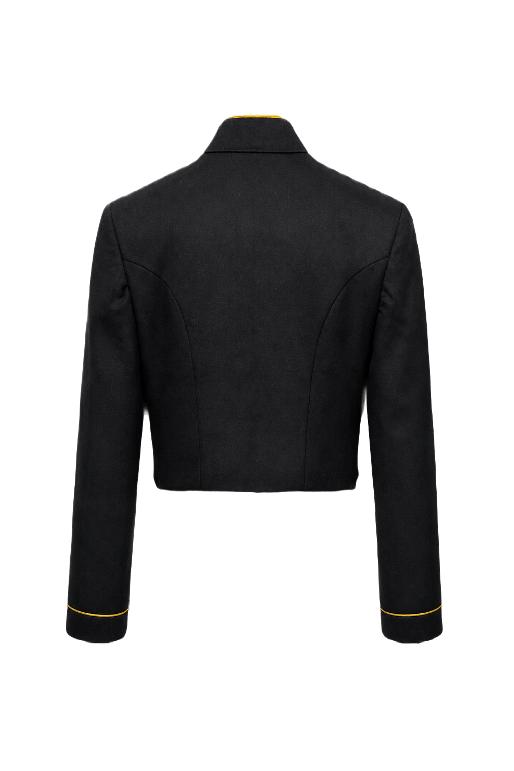 1980s Black Wool Blend Jacket - Back View