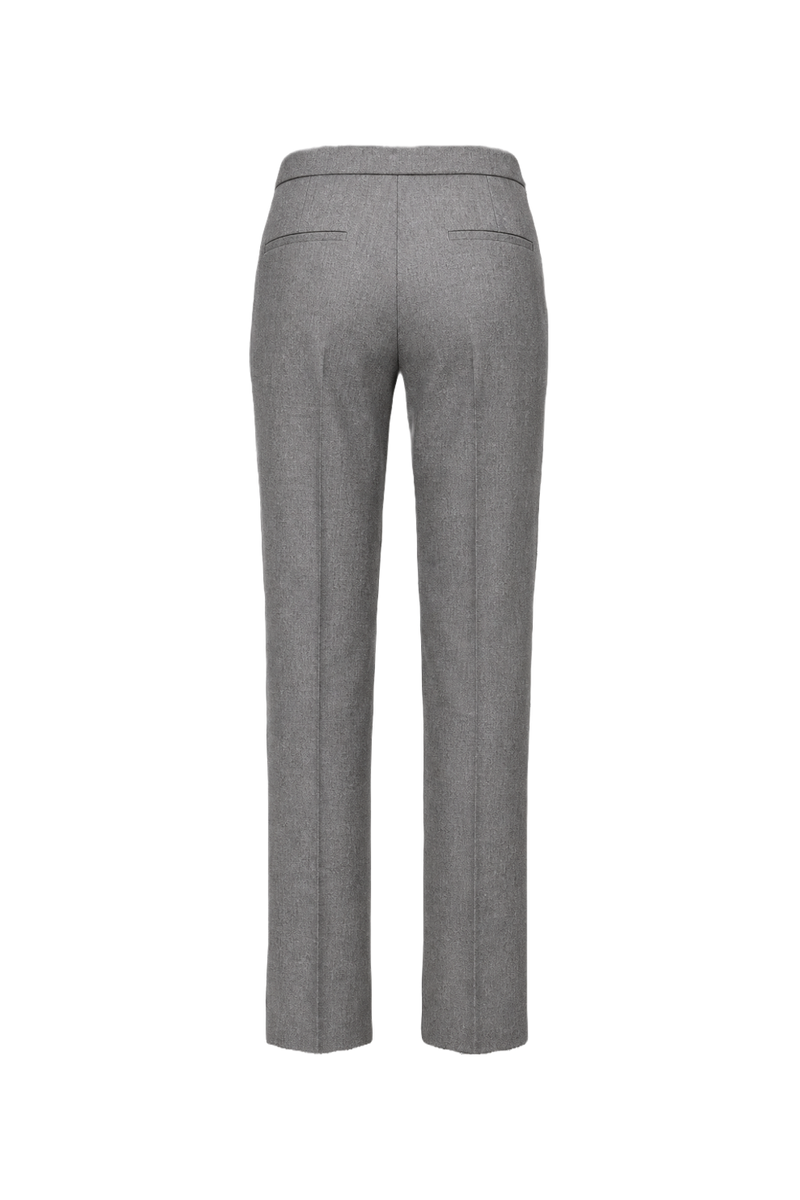 1990s Light Grey Wool Blend Trousers - Back View