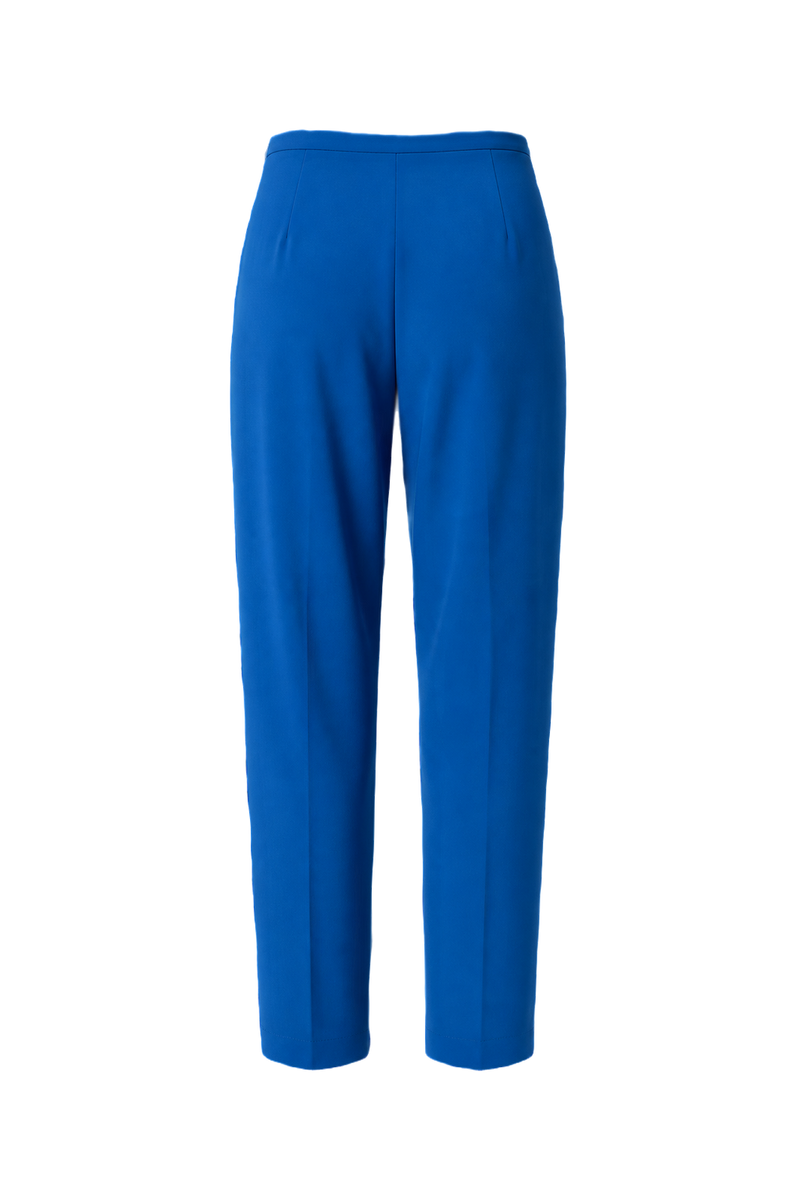 1990s Vibrant Blue Polyester Pants - Back View
