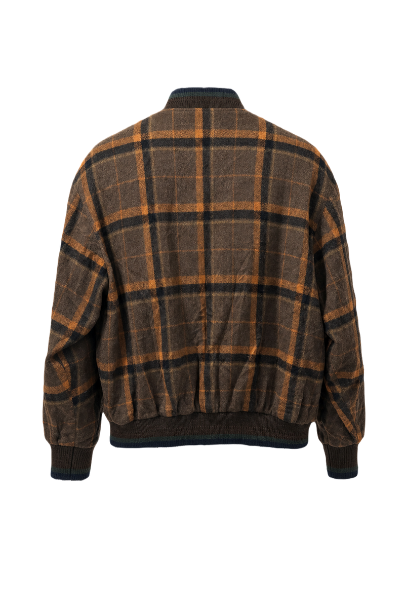 1980s Brown Cotton Jacket - Back View